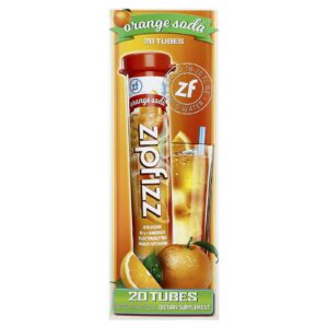 Zipfizz Mistura para Bebida Energética Soda de Laranja 20 Tubos 11 g (039 oz) Cada