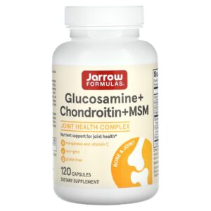 Jarrow Formulas Glicosamina + Condroitina + MSM 120 Cápsulas