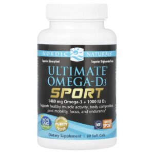 Nordic Naturals Ultimate Omega®-D3 Sport 60 Cápsulas Softgel