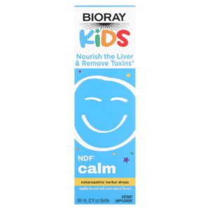 Bioray NDF Calm Nutre o Fígado e Remove Toxinas Infantil Sabor de Baunilha 60 ml (2 fl oz)
