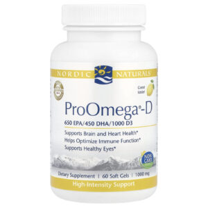 Nordic Naturals ProOmega®-D Limão 60 Cápsulas Softgel