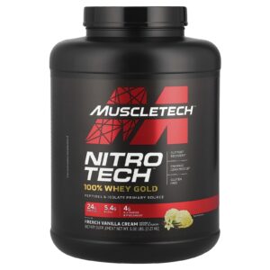 MuscleTech Nitro-Tech™ 100% Whey Gold Creme de Baunilha Francesa 227 kg (5 lbs)