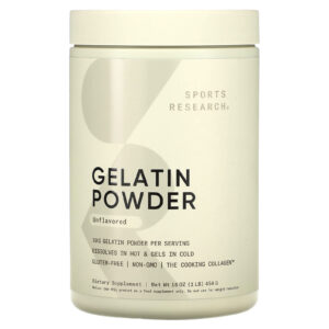 Sports Research Gelatina em Pó Sem Sabor 454 g (1 lb)