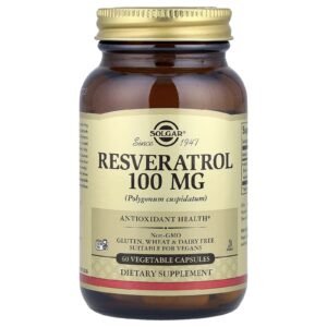 Solgar Resveratrol 100 mg 60 Cápsulas Vegetais