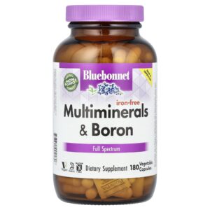 Bluebonnet Nutrition Multiminerais com Boro Sem Ferro 180 Cápsulas Vegetais