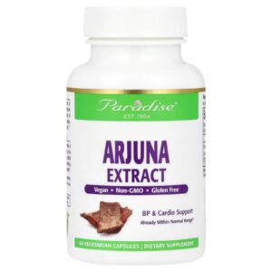 Paradise Herbs Extrato de Arjuna 60 Cápsulas Vegetarianas (250 mg por Cápsula)