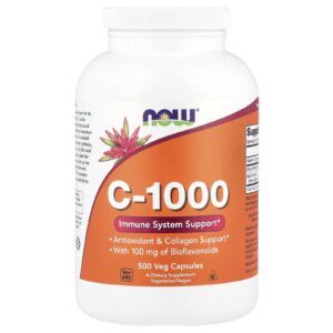 NOW Foods C-1000 500 Cápsulas Vegetais