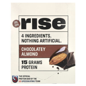 Rise Bar Barra de Proteína Amêndoa com Chocolate 12 Barras 60 g (21 oz) Cada