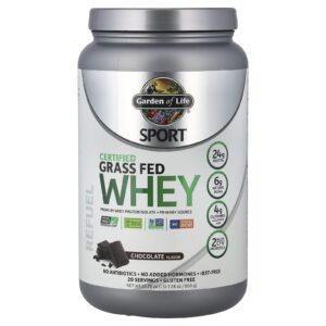 Garden of Life Sport Whey Certificado como Proveniente de Gado Criado no Pasto Chocolate 660 g (2328 oz)