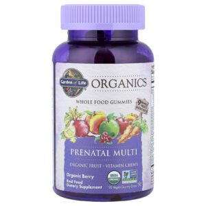 Garden of Life Organics Gomas Multivitamínicas Pré-Natais Fruto Silvestre Orgânico 120 Gomas Veganas