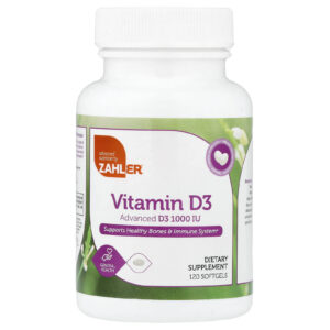Zahler Vitamina D3 25 mcg (1.000 UI) 120 Cápsulas Softgel