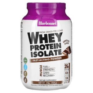 Bluebonnet Nutrition Isolado de Whey Protein Chocolate Natural 2 lbs (924 g)