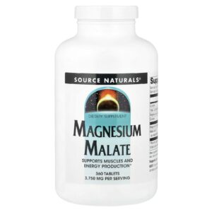 Source Naturals Malato de Magnésio 360 Comprimidos (1.250 mg por Comprimido)