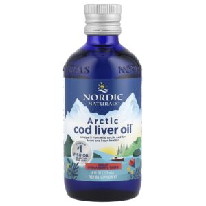 Nordic Naturals Óleo de Fígado de Bacalhau do Ártico Morango 237 ml (8 fl oz)