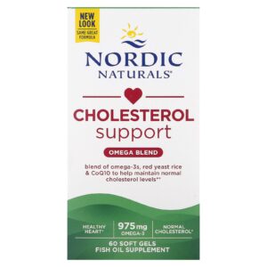 Nordic Naturals Suporte ao Colesterol Mistura de Ômega 60 Cápsulas Softgel