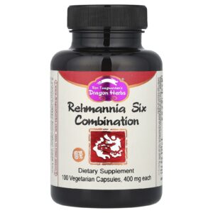 Dragon Herbs Rehmannia Six Combination 100 Cápsulas Vegetarianas