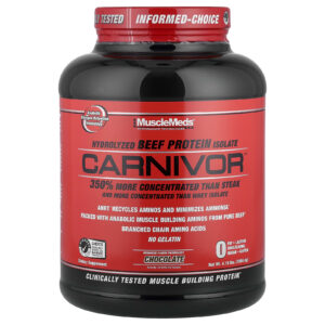 MuscleMeds Carnivor™ Isolado de Proteína Bovina Hidrolisada Chocolate 18984 g (419 lb)