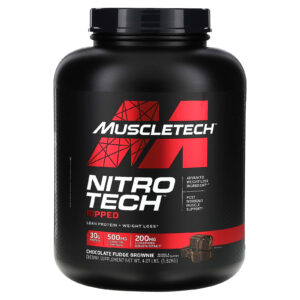 MuscleTech Nitro Tech Ripped Proteína Magra + Perda de Peso Brownie com Fudge de Chocolate 182 kg (401 lb)