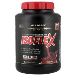 ALLMAX ISOFLEX® Isolado de Proteína Whey Pura Chocolate 227 kg (5 lb)