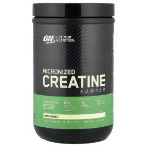 Optimum Nutrition Creatina em pó micronizada Sem sabor 132 lb (600 g)