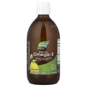 Natures Way Óleo de Peixe Ômega-3 Limão Picante 500 ml (169 fl oz)