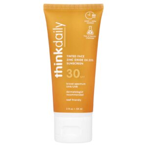 think Thinkdaily Protetor Solar de Óxido de Zinco com Cor FPS 30 59 ml (2 fl oz)
