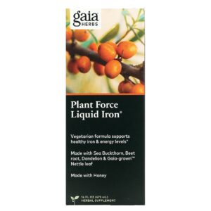 Gaia Herbs Plant Force Liquid Iron 473 ml (16 fl oz)