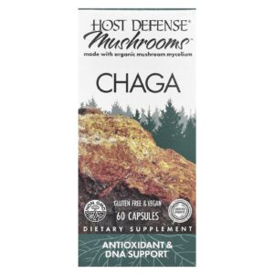 Host Defense Mushrooms™ Chaga 60 Cápsulas (05 g por Cápsula)