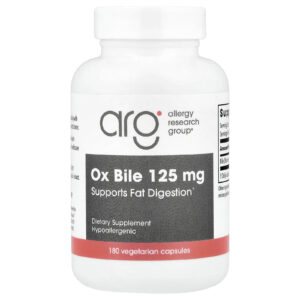 Allergy Research Group Bile de Boi 125 mg 180 Cápsulas Vegetarianas