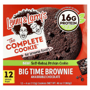 Lenny & Larrys The Complete Cookie® Brownie Big Time 12 Biscoitos 113 g (4 oz) Cada
