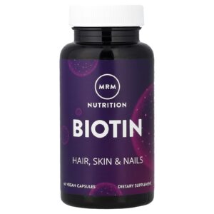MRM Nutrition Biotina 60 Cápsulas Veganas (5.000 mcg por Cápsula)