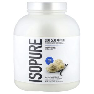 Isopure Proteína em Pó com Zero Carboidratos Baunilha Cremosa 204 kg (45 lb)