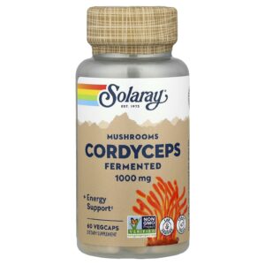 Solaray Cordyceps Cogumelos Fermentados 60 VegCaps (500 mg por Cápsula)