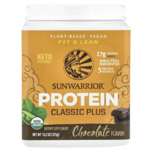 Sunwarrior Proteína Classic Plus Chocolate 375 g (132 oz)
