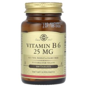 Solgar Vitamina B6 25 mg 100 Comprimidos