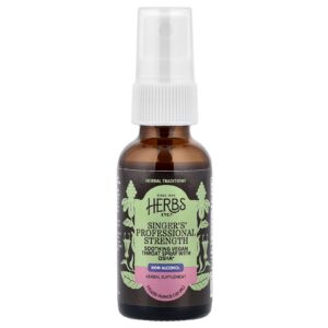 Herbs Etc. Singers Spray Calmante para Garganta Sem Álcool 30 ml (1 fl oz)