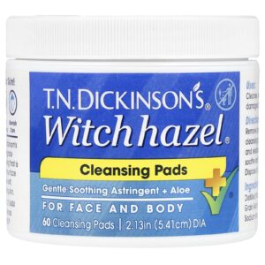 Dickinson Brands TN Esponjas de Limpeza Witch Hazel® da Dickinson® Sem Perfume 60 Esponjas de Limpeza