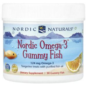 Nordic Naturals Nordic Omega-3 Peixe em Gomas com Ômega-3 Tangerina 124 mg 30 Peixes em Gomas