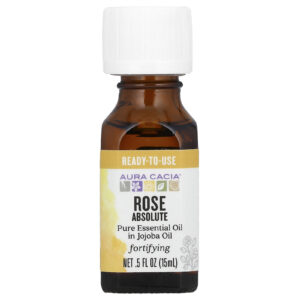 Aura Cacia Óleo Essencial Puro em Óleo de Jojoba Absoluto de Rosa 15 ml (05 fl oz)