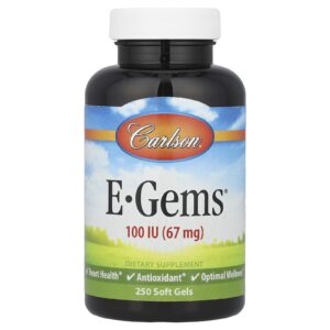 Carlson E-Gems® 67 mg (100 UI) 250 Cápsulas Softgel