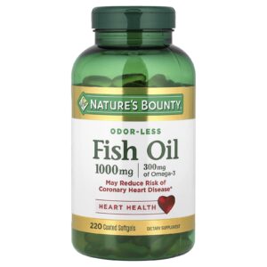 Natures Bounty Óleo de peixe sem cheiro 1.000 mg 220 Softgels revestidos