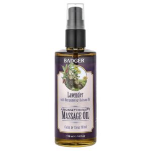 Badger Oleo de Massagem para Aromaterapia Lavanda com Bergamota & Bálsamo 4 fl oz (118 ml)