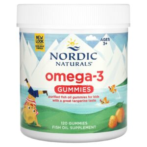 Nordic Naturals Gomas de Ômega-3 Acima de 3 Anos de Idade Sabor Tangerina 120 Gomas