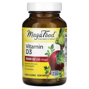 MegaFood Vitamina D3 2000 IU 60 Comprimidos