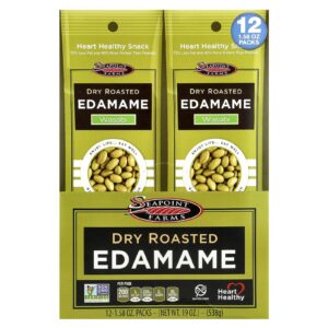 Seapoint Farms Edamame Torrado a Seco Wasabi 12 Pacotes 45 g (158 oz) Cada