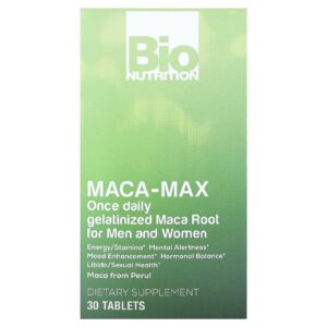 Bio Nutrition Maca-Max Para Homens e Mulheres 1.000 mg 30 Comprimidos