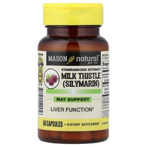 Mason Natural Cardo-mariano (Silimarina) Extrato Padronizado 60 Cápsulas