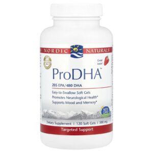 Nordic Naturals ProDHA™ Morango 120 Cápsulas Softgel (250 mg por Cápsula Softgel)