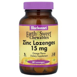 Bluebonnet Nutrition EarthSweet® Mastigáveis Pastilhas de Zinco Laranja 60 Pastilhas