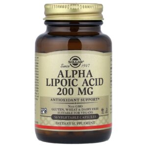 Solgar Ácido Alfa-Lipoico 200 mg 50 Cápsulas Vegetais